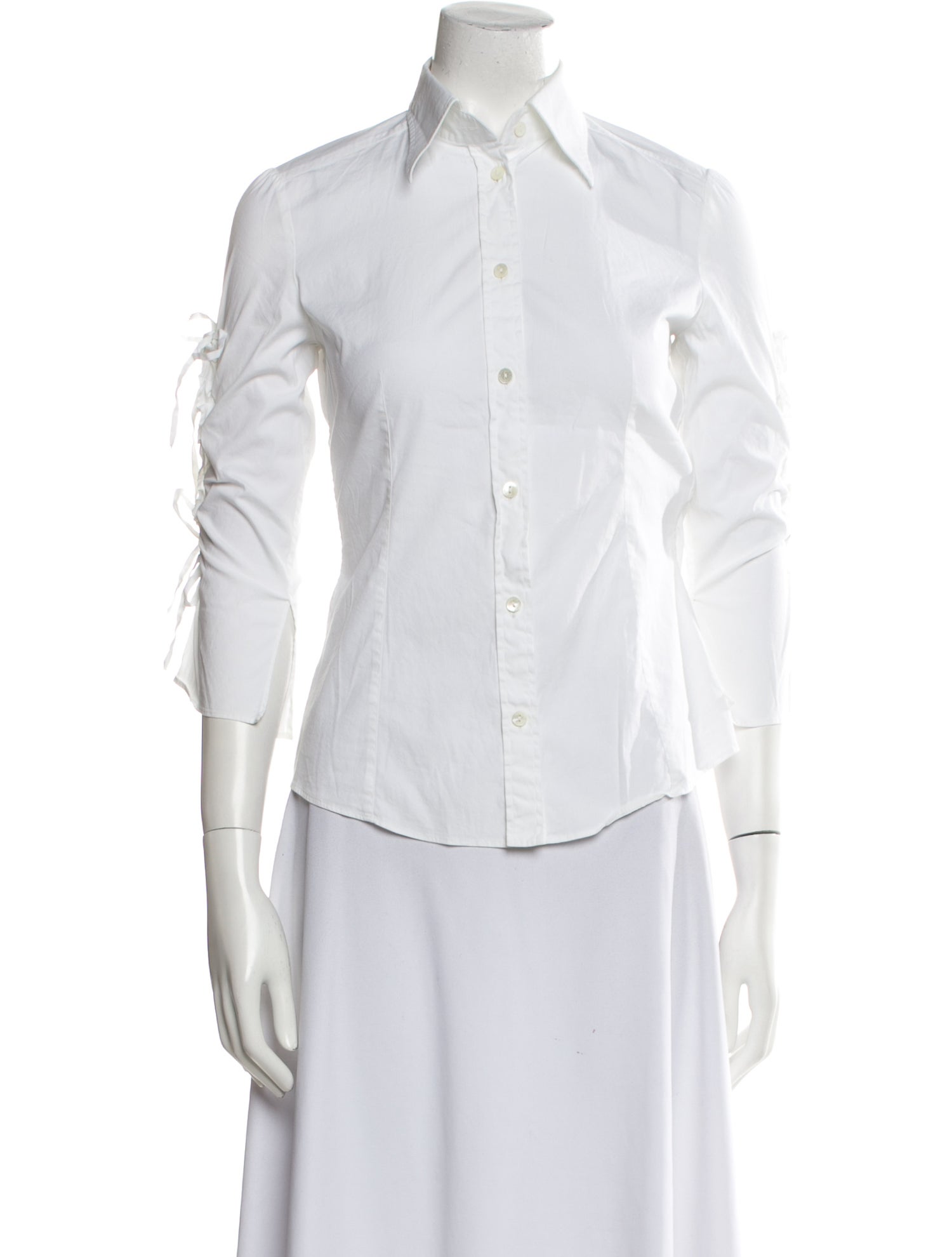 Dolce & Gabbana Three-Quarter Sleeve Button-Up Top