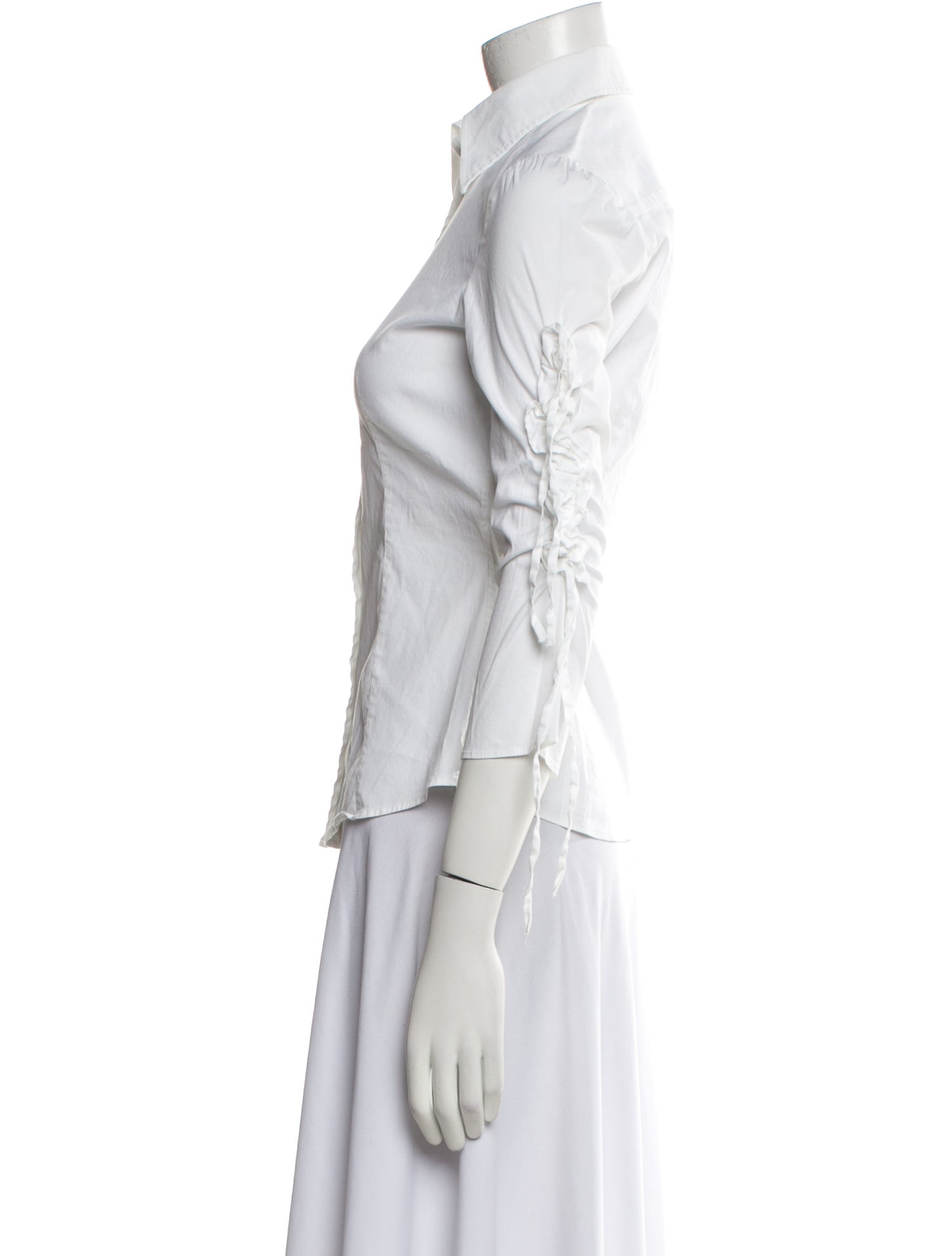 Dolce & Gabbana Three-Quarter Sleeve Button-Up Top