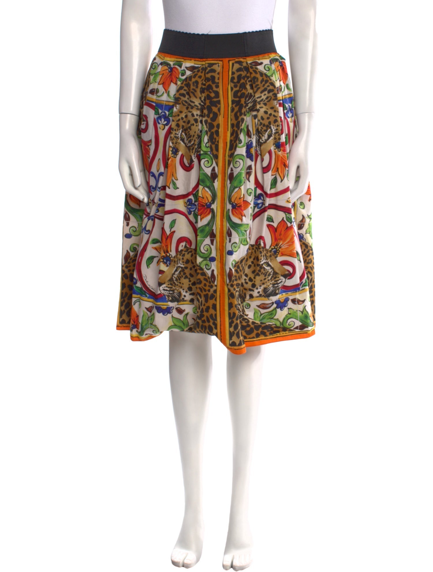 Dolce & Gabbana Printed Knee-Length Skirt