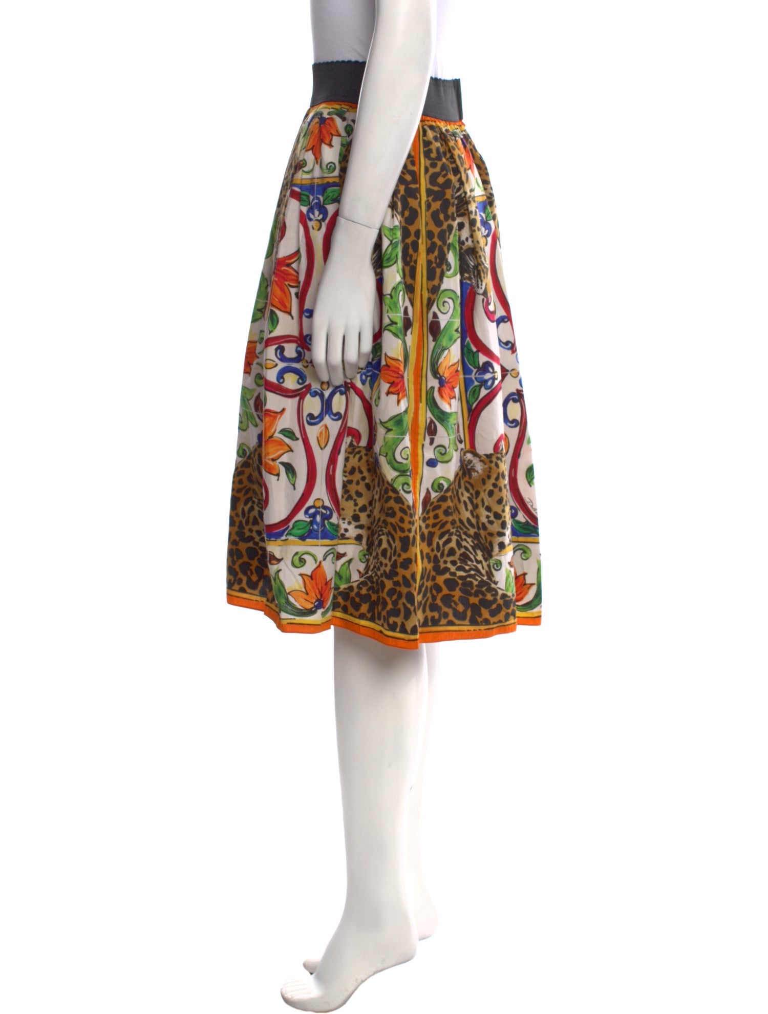 Dolce & Gabbana Printed Knee-Length Skirt