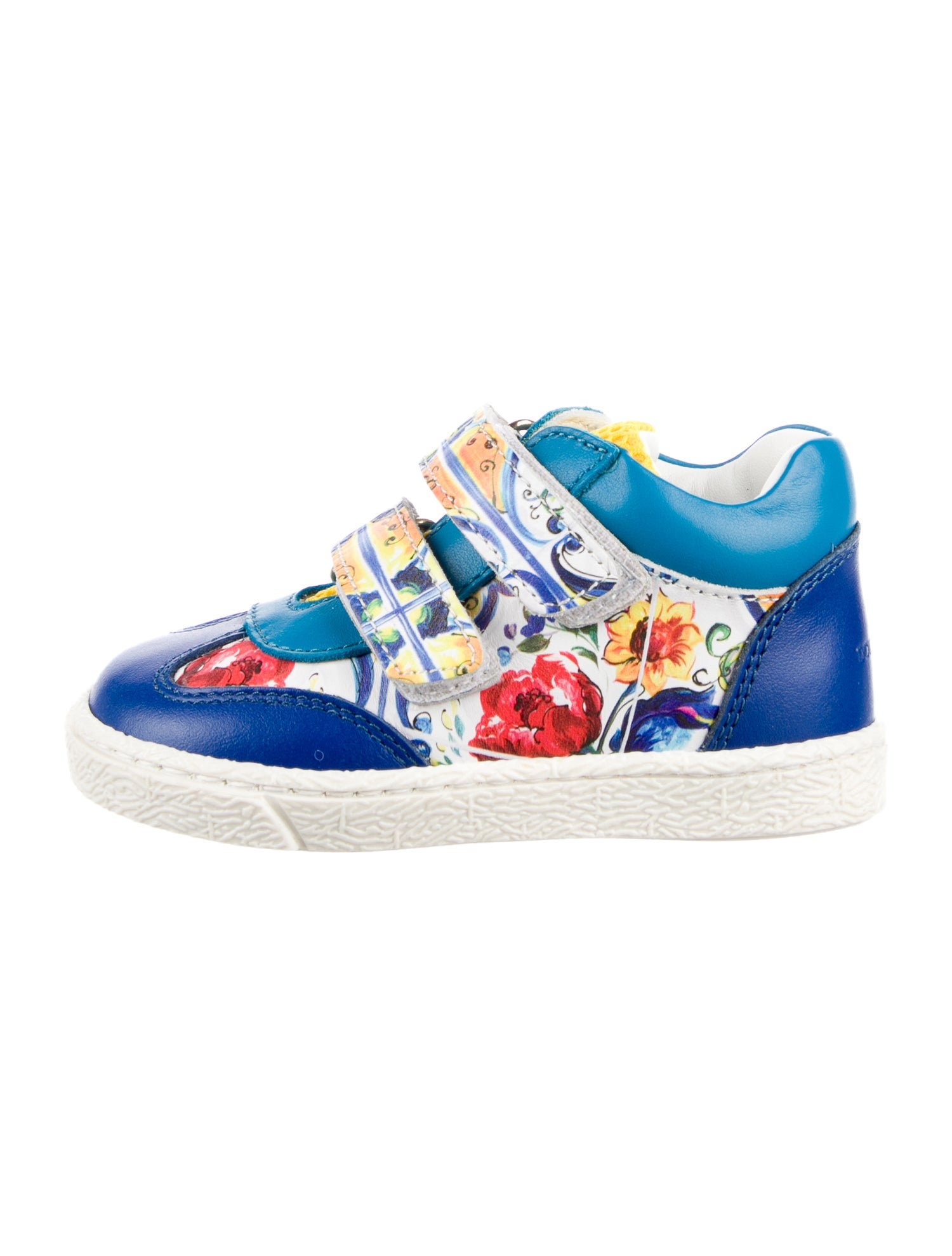 Dolce & Gabbana Floral Leather Sneakers