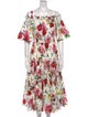 Dolce & Gabbana Floral Print Midi Length Dress