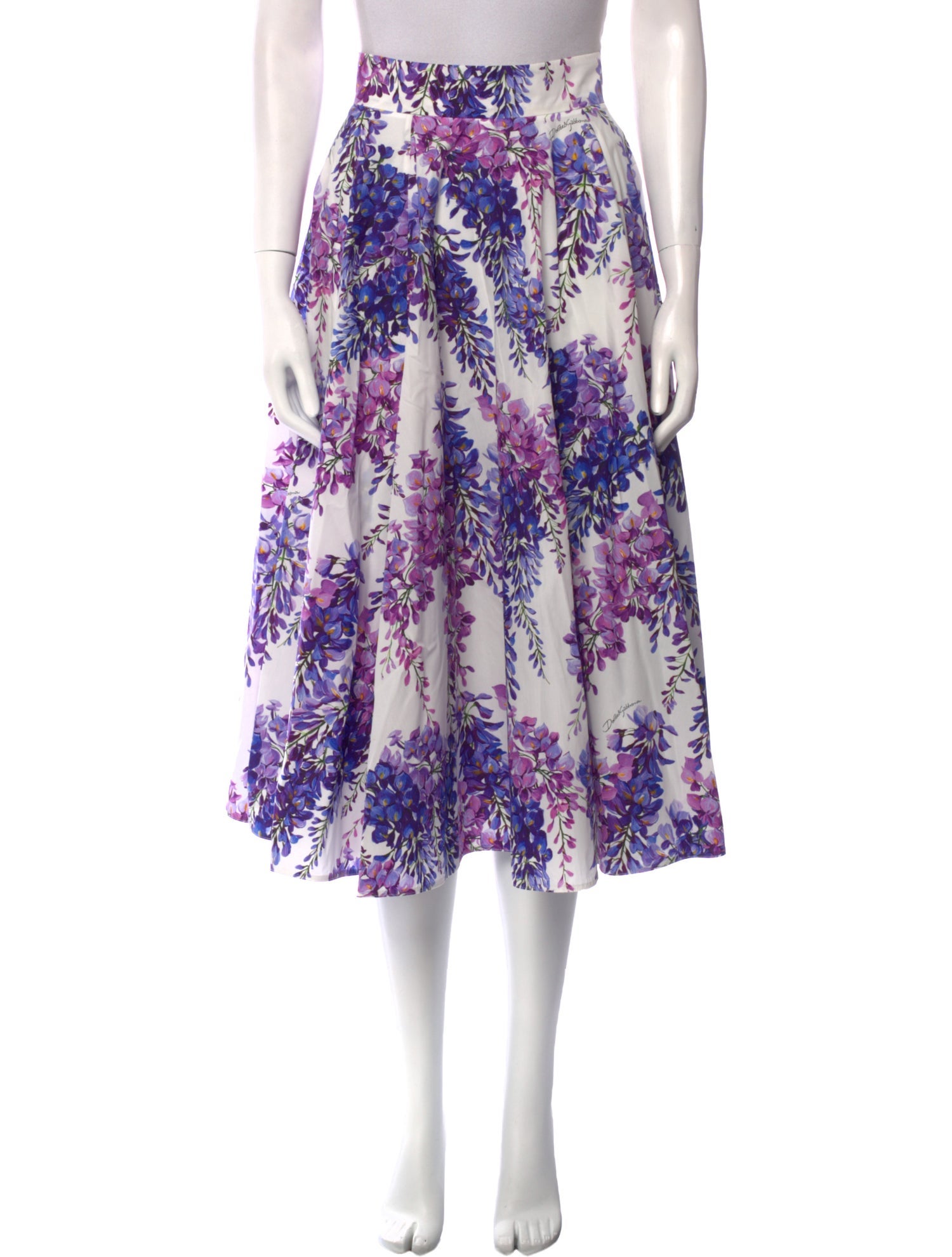 Dolce & Gabbana Floral Print Midi Length Skirt