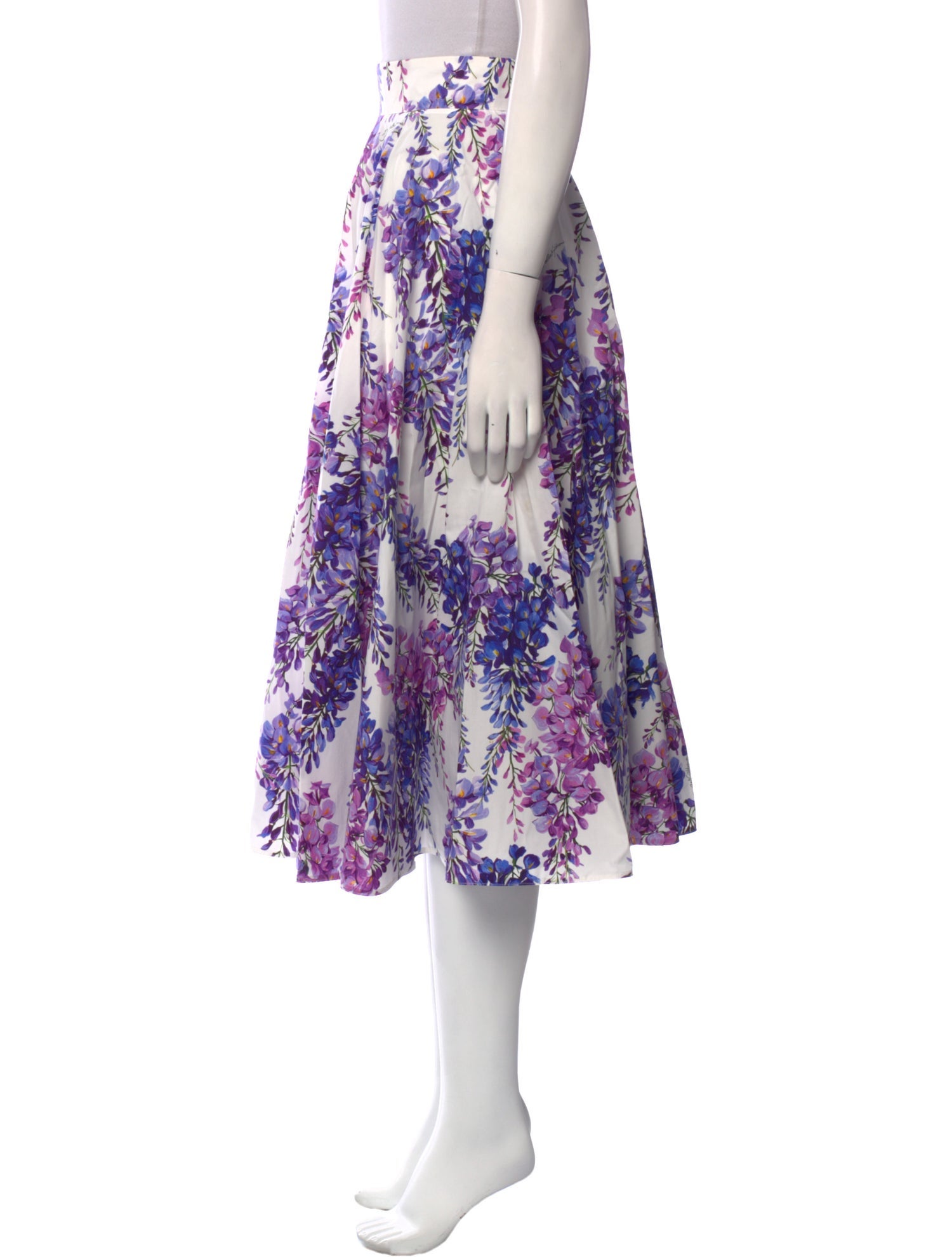 Dolce & Gabbana Floral Print Midi Length Skirt