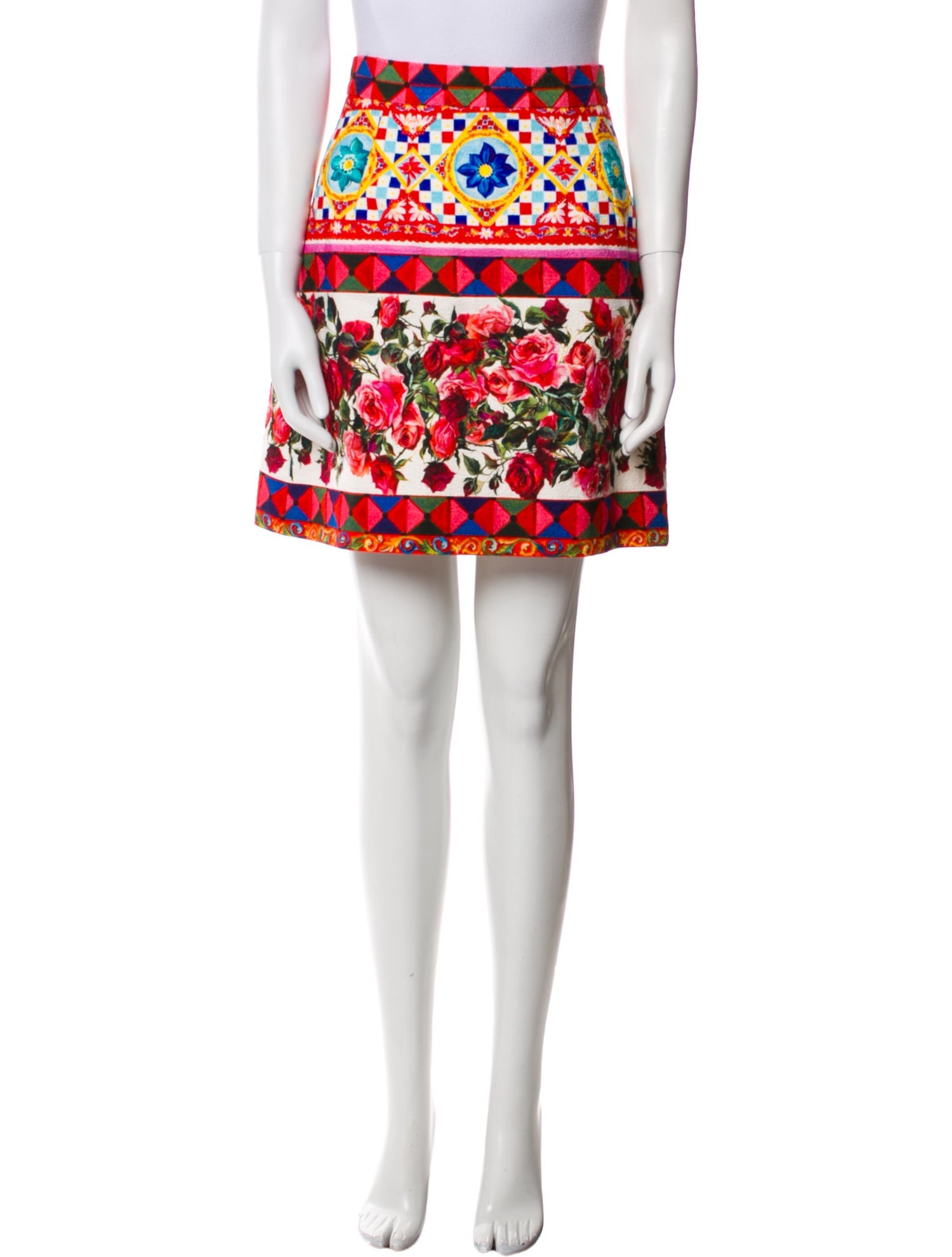 Dolce & Gabbana Floral Print Mini Skirt w/ Tags