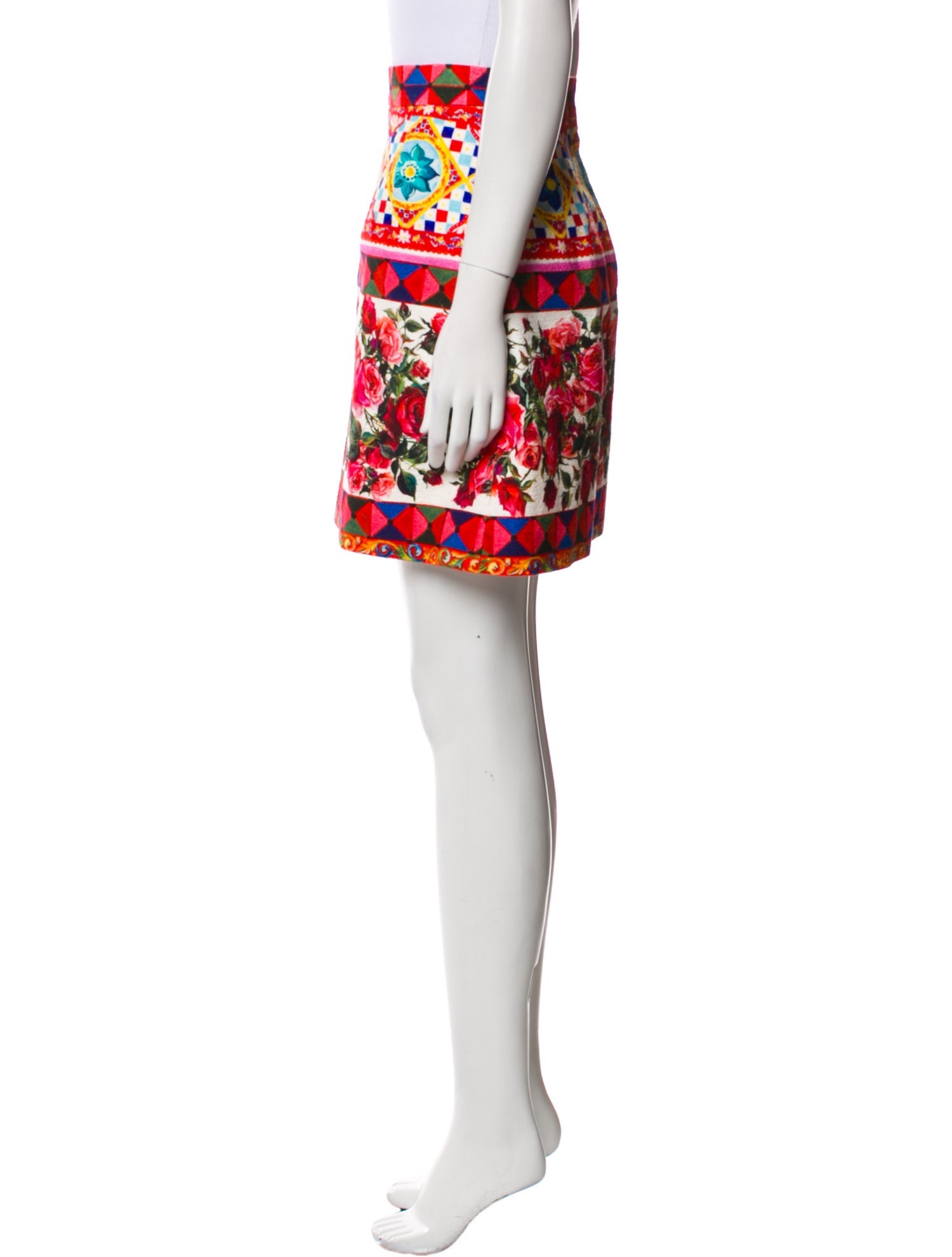 Dolce & Gabbana Floral Print Mini Skirt w/ Tags