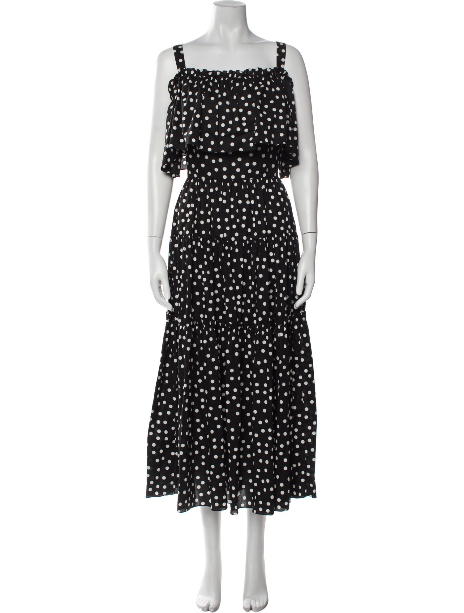 Dolce & Gabbana Polka Dot Print Long Dress
