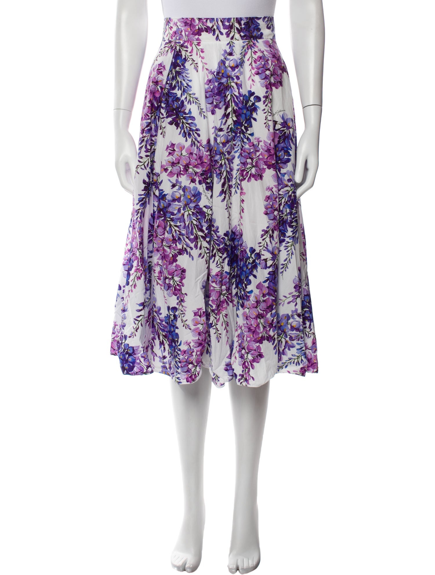 Dolce & Gabbana Floral Print Midi Length Skirt