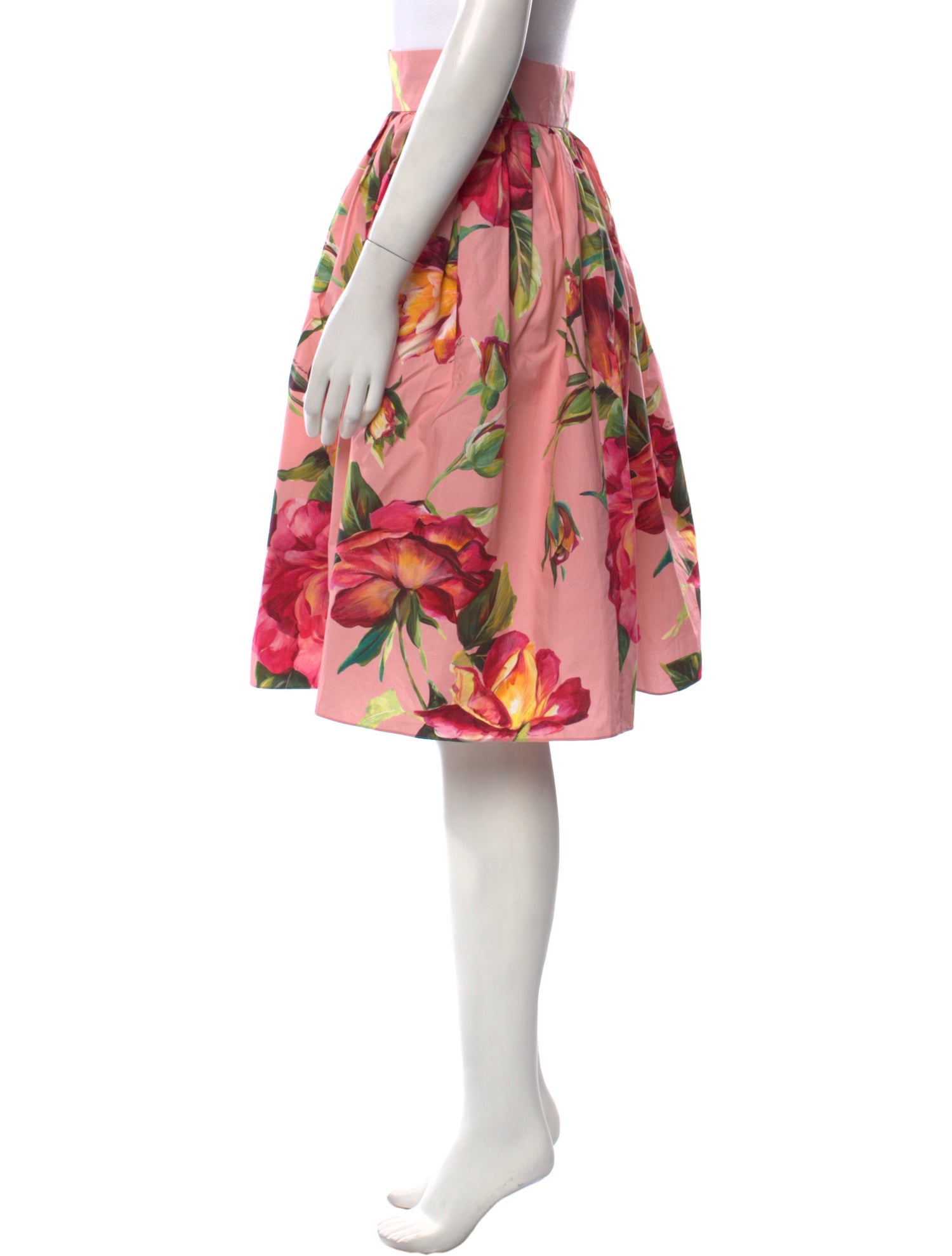 Dolce & Gabbana Floral Print Knee-Length Skirt w/ Tags