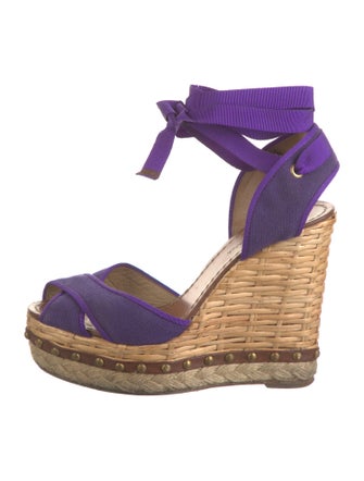 Dolce & Gabbana Canvas Studded Accents Espadrilles