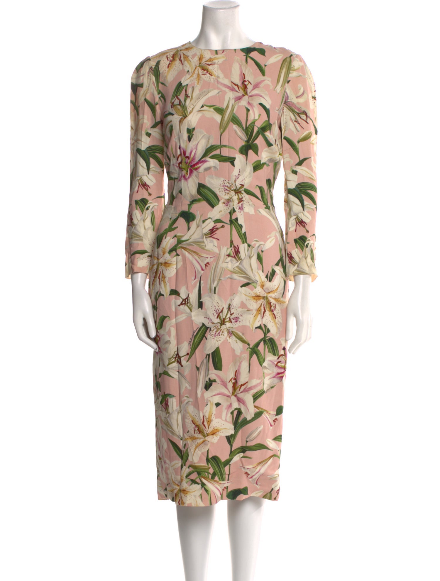 Dolce & Gabbana Floral Print Midi Length Dress