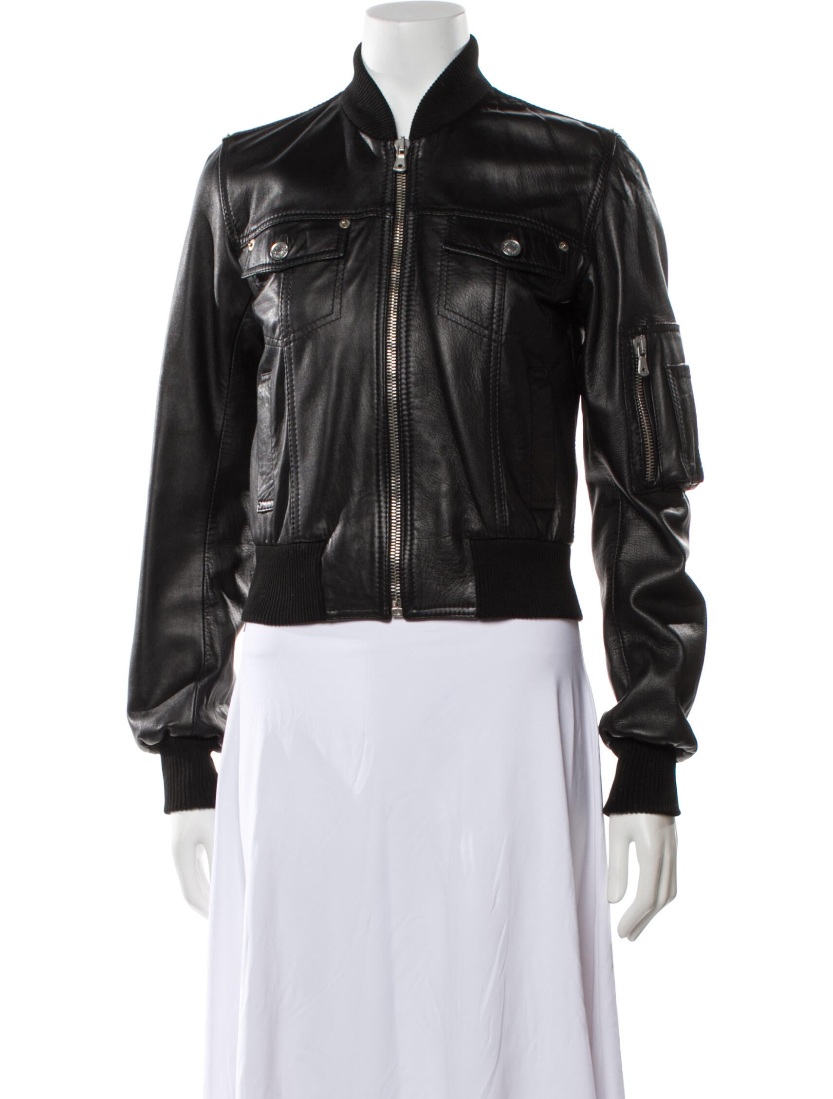 Dolce & Gabbana Leather Biker Jacket