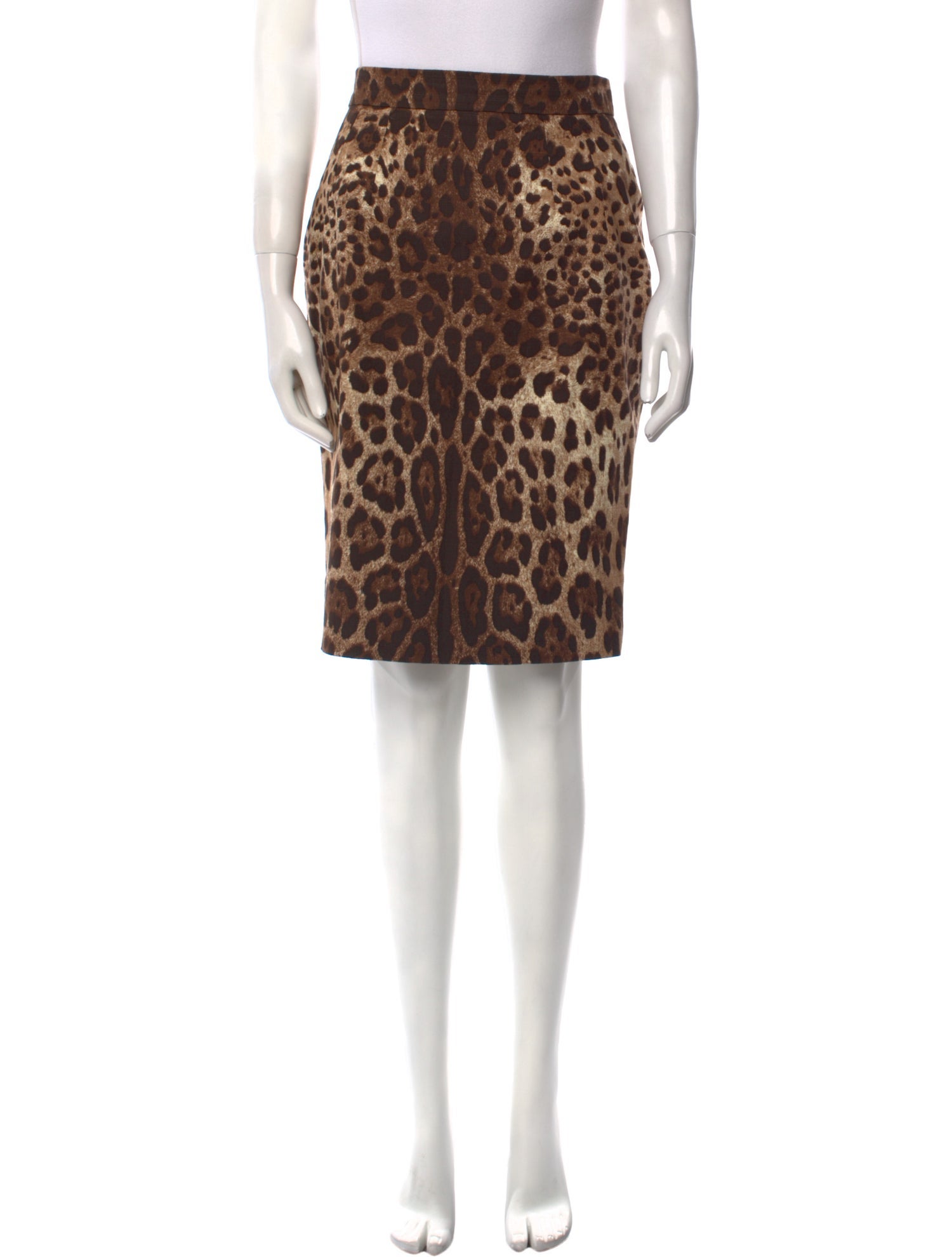 Dolce & Gabbana Animal Print Knee-Length Skirt