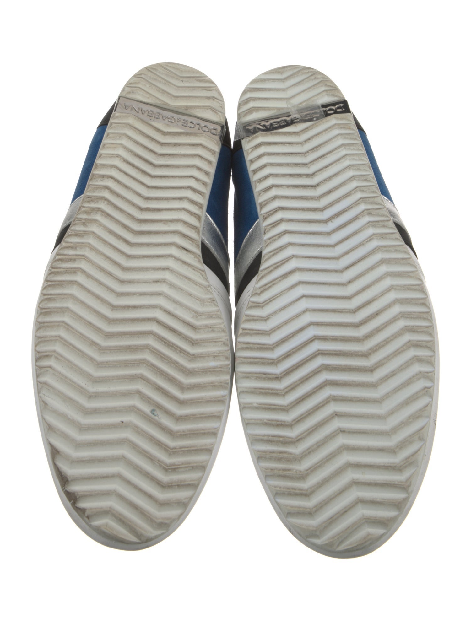 Dolce & Gabbana Leather Colorblock Pattern Sneakers