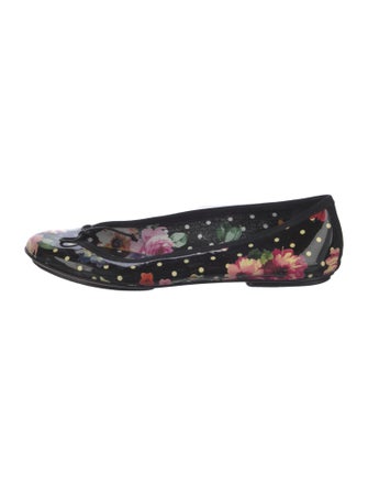 D&G PVC Floral Print Ballet Flats