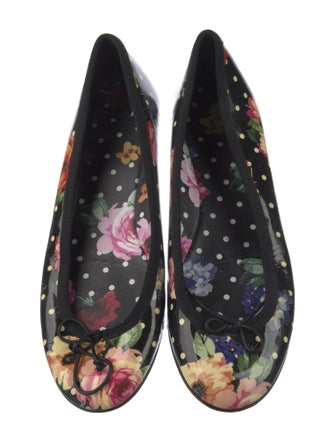 D&G PVC Floral Print Ballet Flats