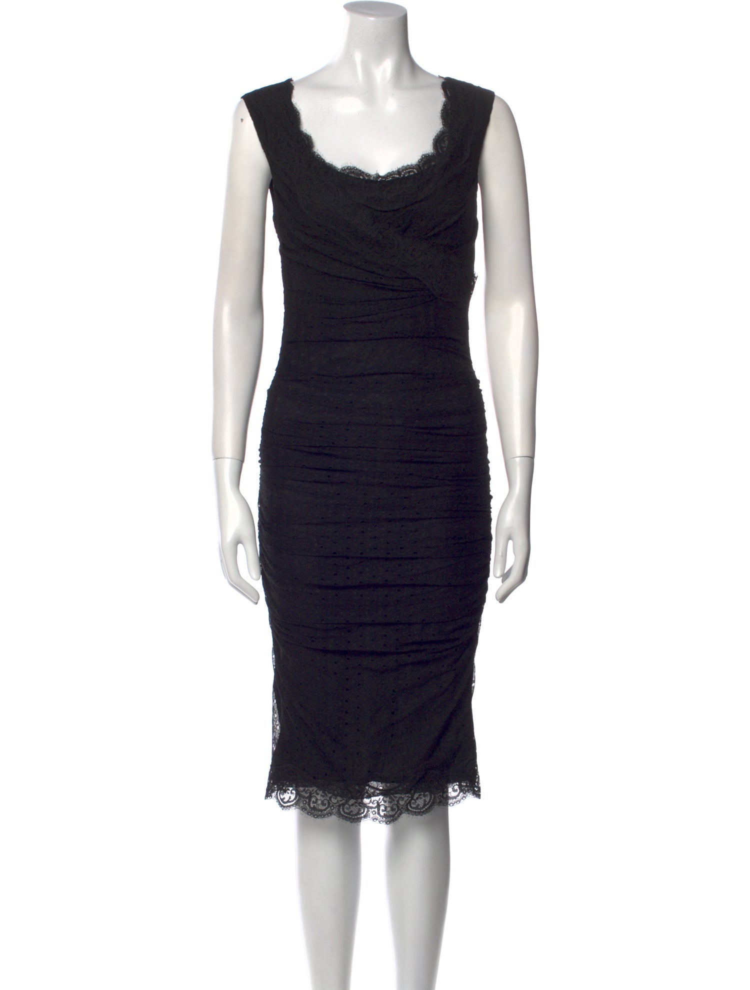 Dolce & Gabbana Cowl Neck Midi Length Dress