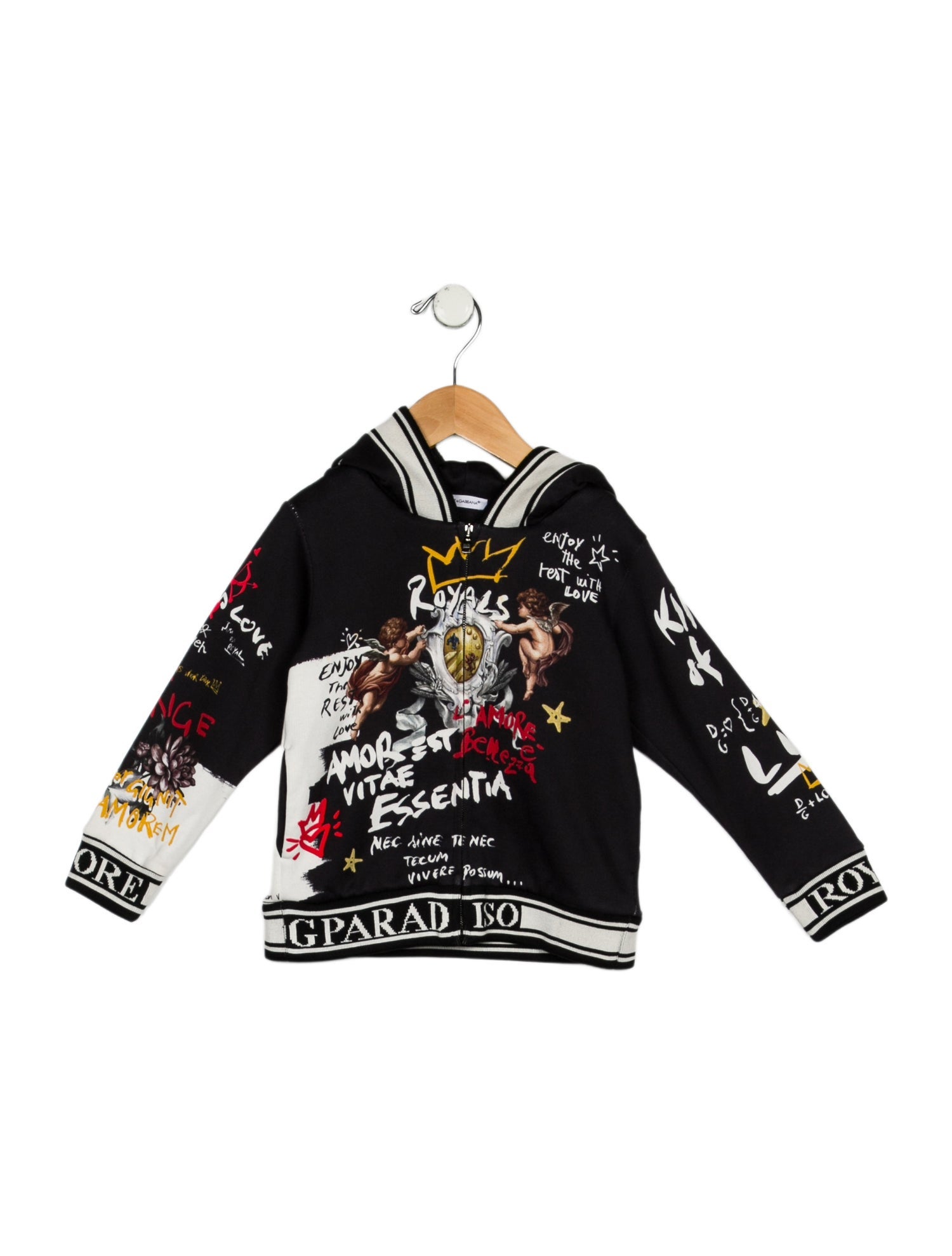 Dolce & Gabbana Graphic Zip-Up Hoodie