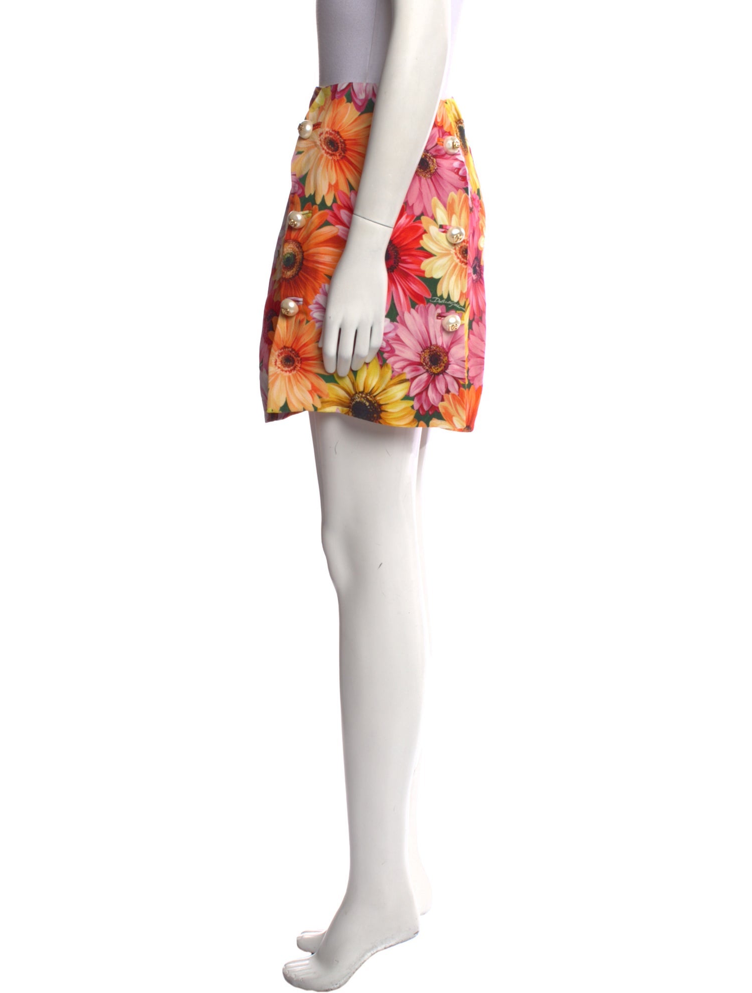 Dolce & Gabbana Floral Print Mini Skirt