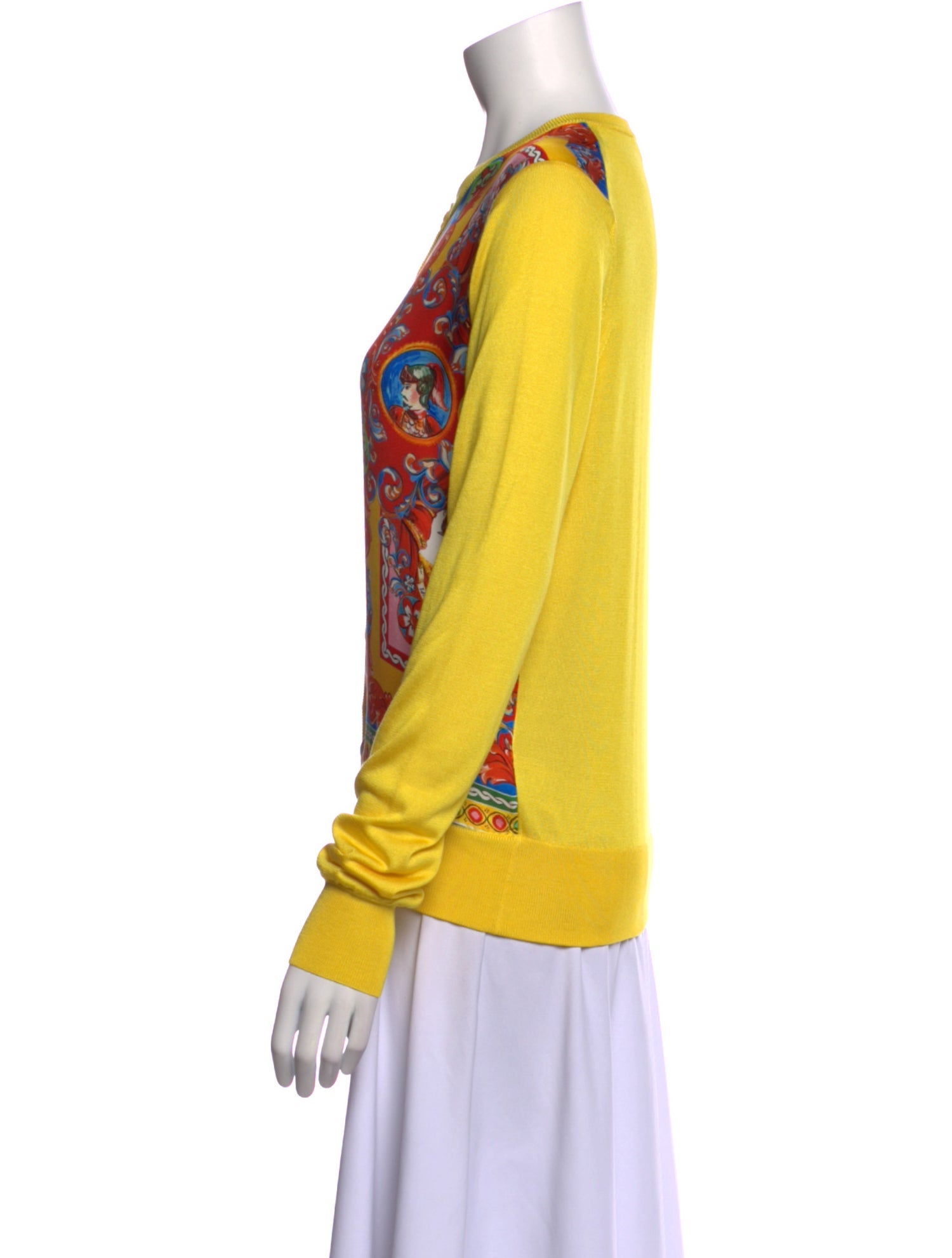 Dolce & Gabbana Silk Printed Sweater
