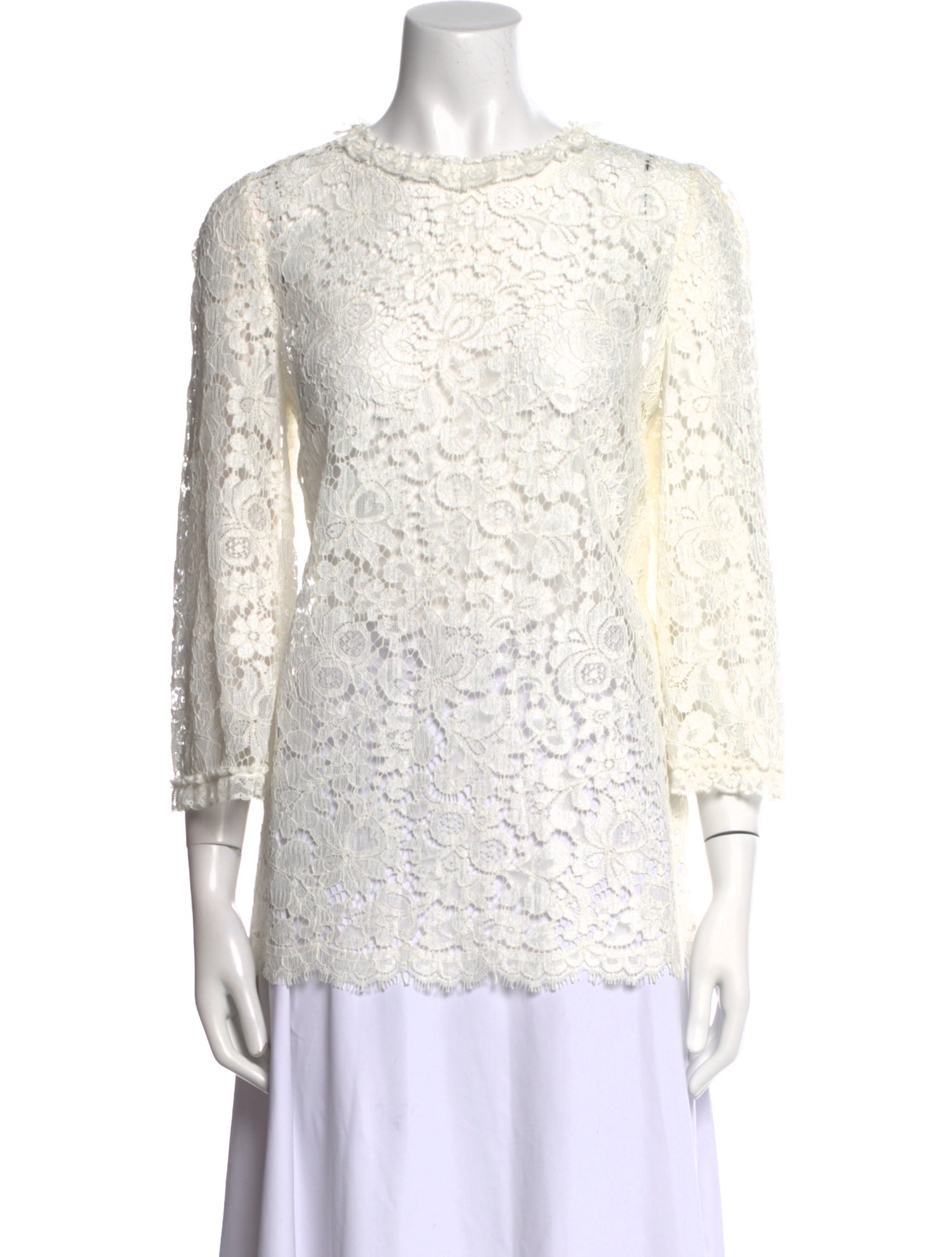Dolce & Gabbana Lace Lace Pattern Blouse