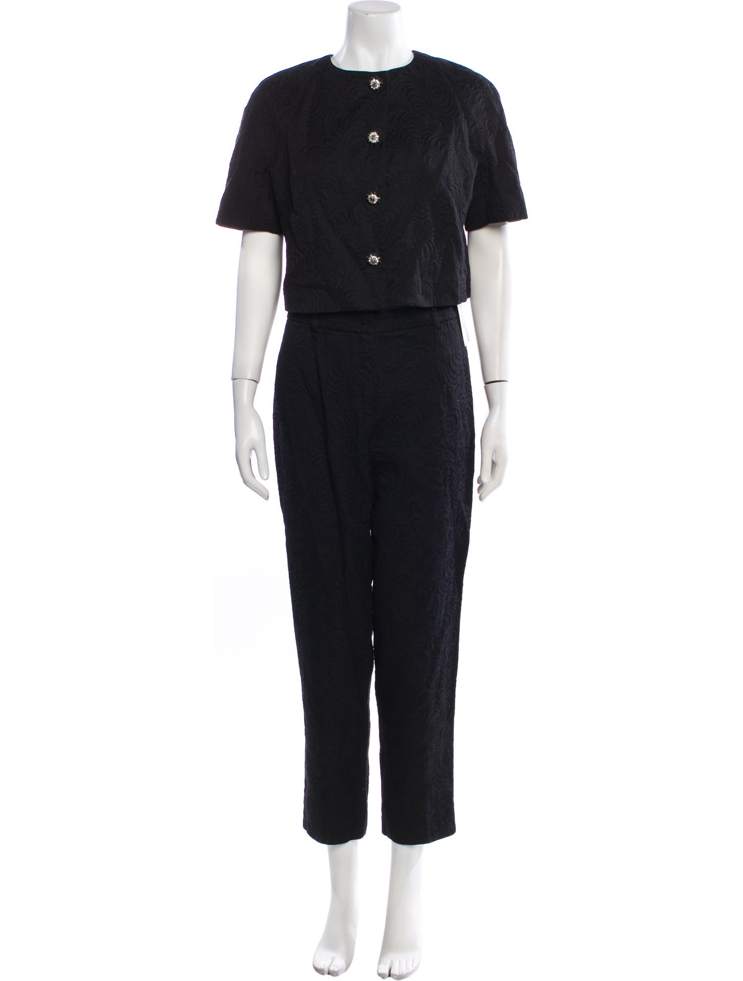 Dolce & Gabbana Crystal Embellishments Pant Set