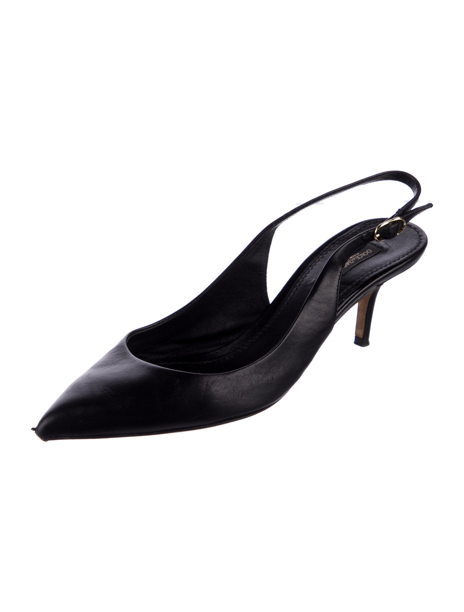 Dolce & Gabbana Leather Slingback Pumps