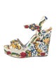 Dolce & Gabbana Majolica Print Canvas Sandals