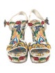 Dolce & Gabbana Majolica Print Canvas Sandals