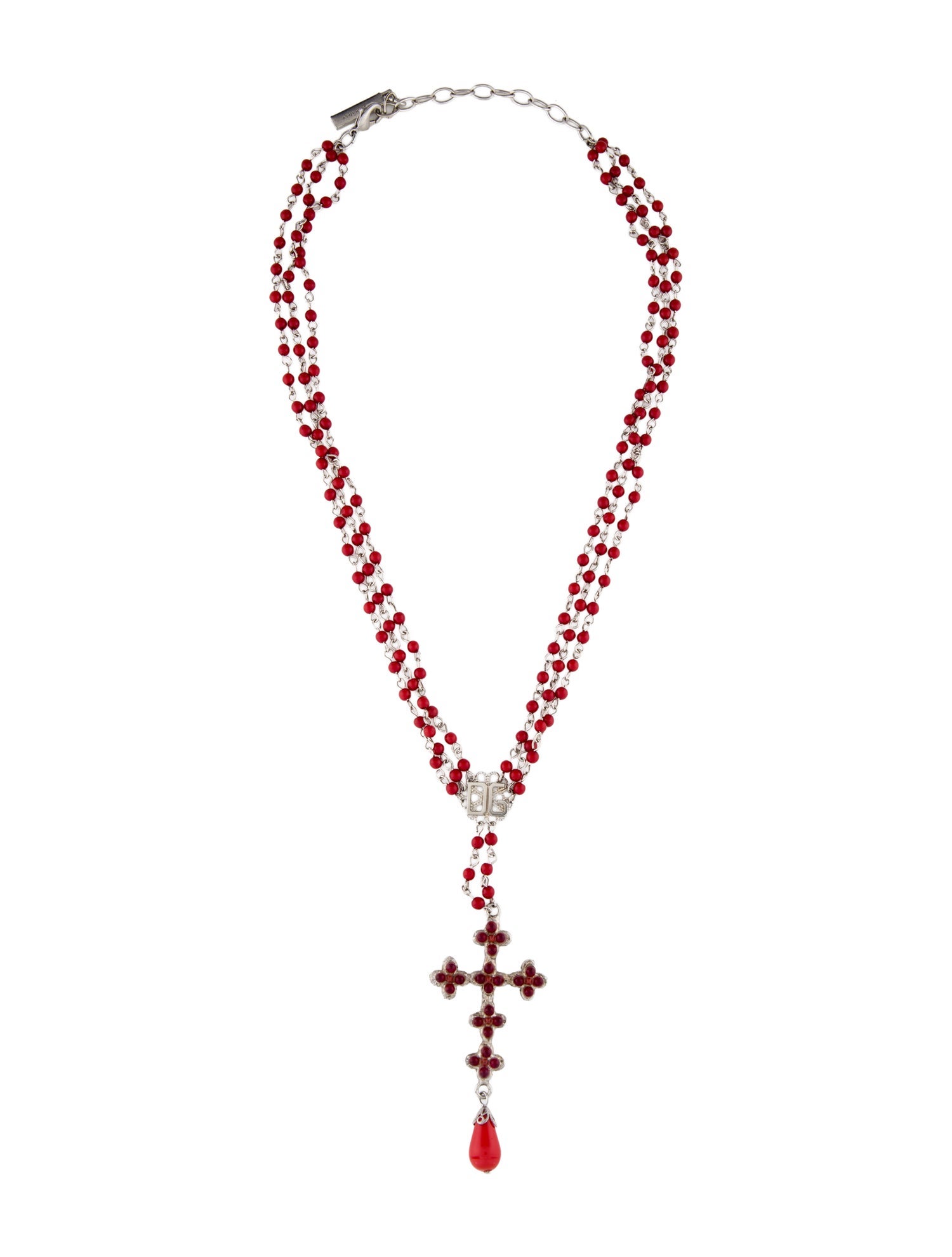Dolce & Gabbana Bead Rosary Pendant Necklace