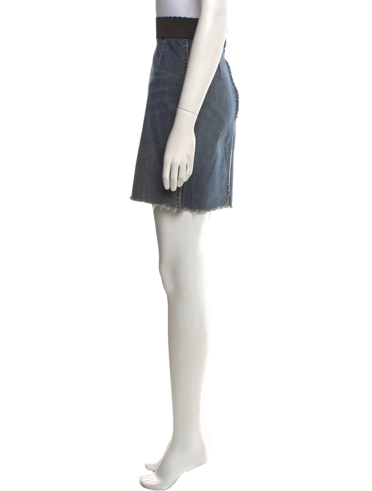 Dolce & Gabbana Raw-Edge Trim Mini Skirt