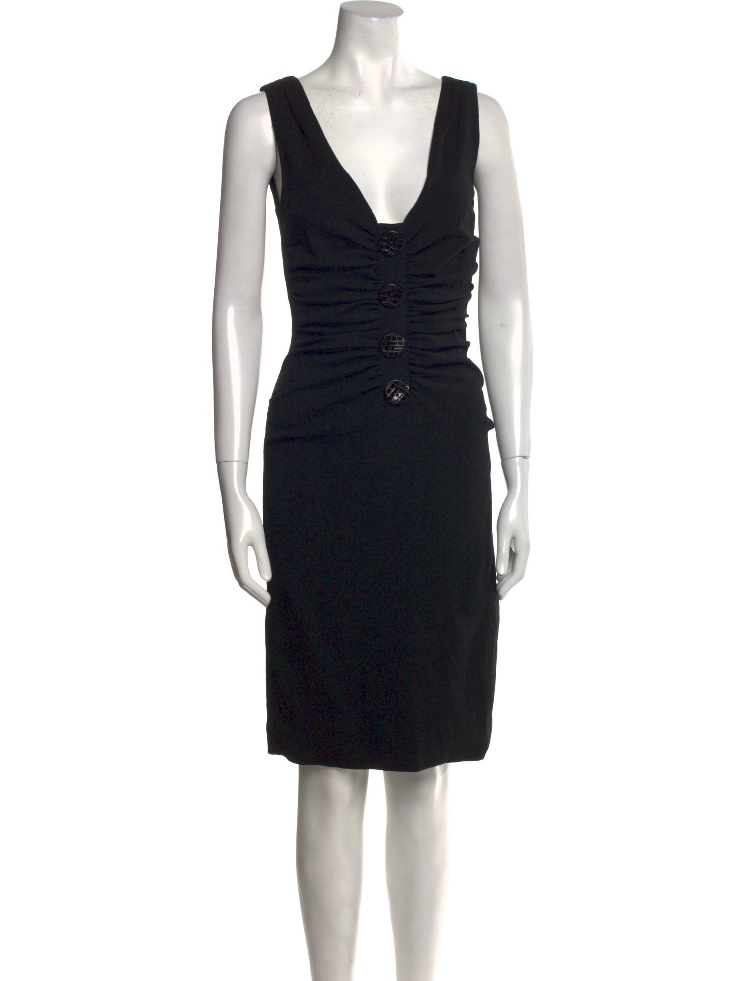 Dolce & Gabbana Virgin Wool Knee-Length Dress