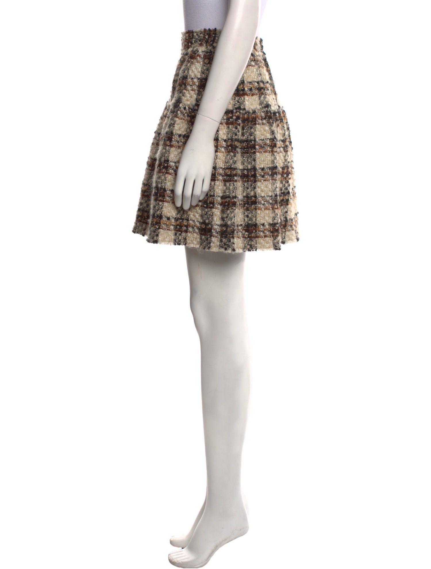 Dolce & Gabbana Plaid Print Mini Skirt
