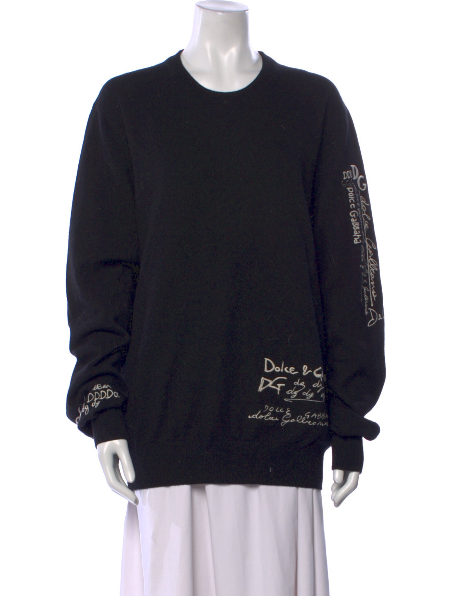Dolce & Gabbana Cashmere Graphic Print Sweater
