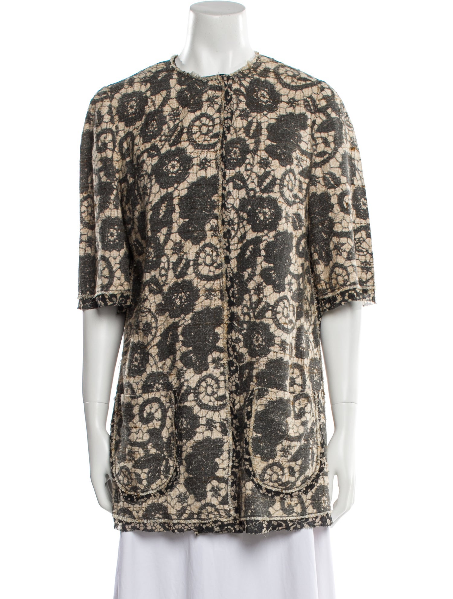 Dolce & Gabbana Silk Floral Print Jacket