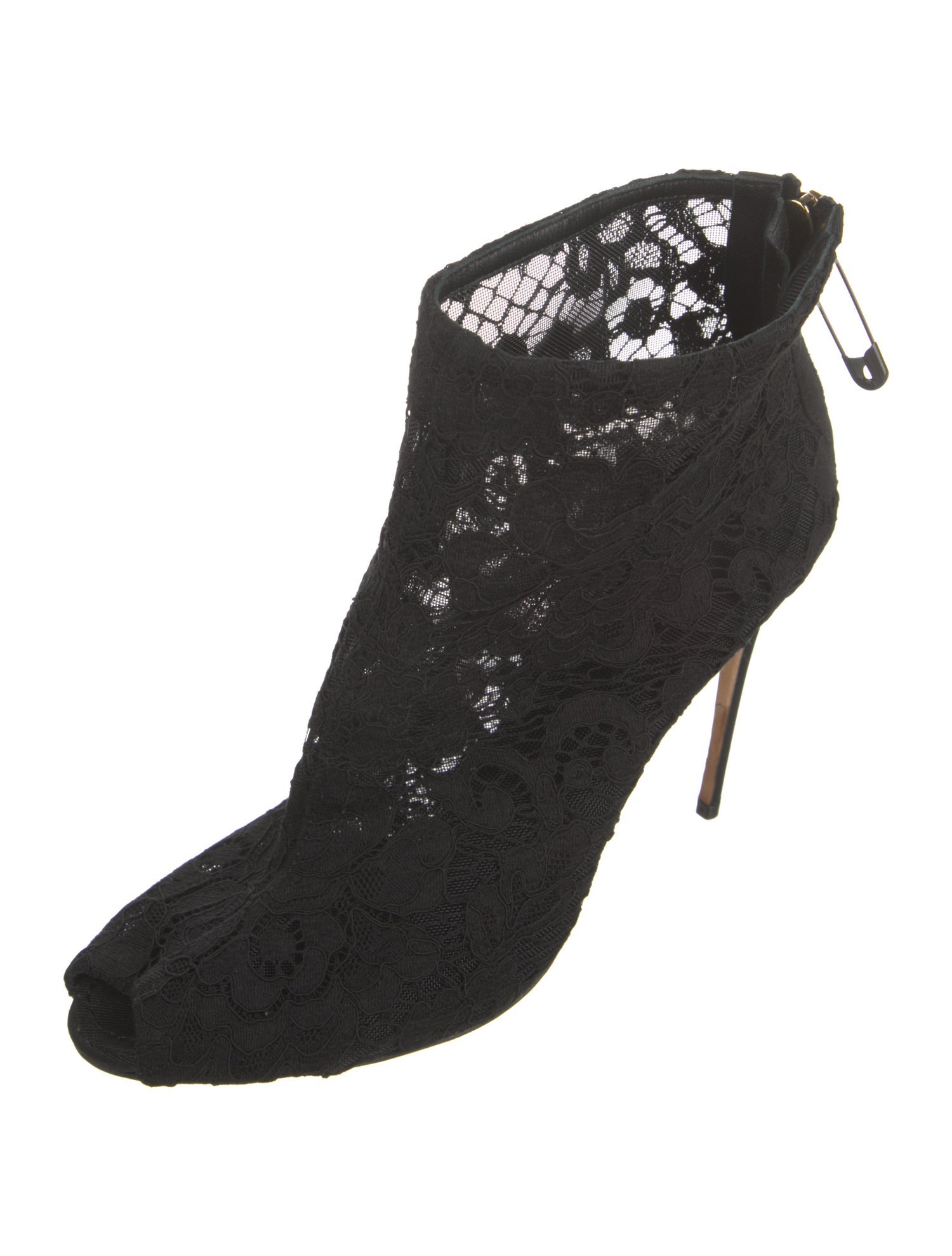 Dolce & Gabbana Lace Lace Trim Embellishment Boots