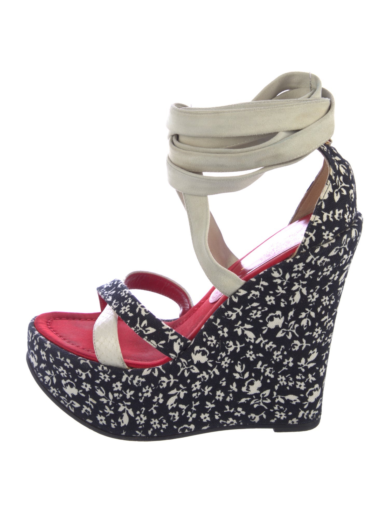 Dolce & Gabbana Canvas Printed Sandals