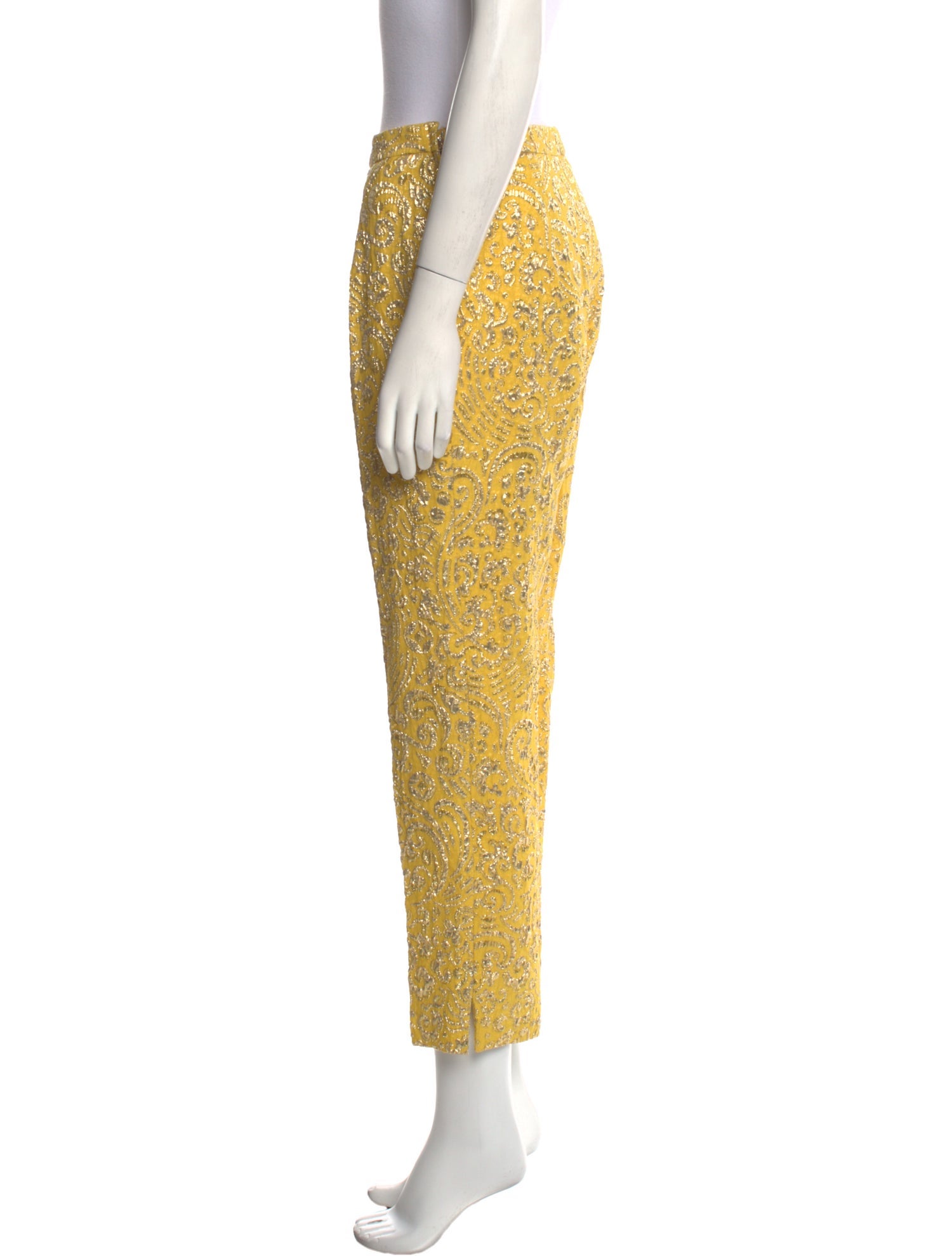 Dolce & Gabbana Silk Straight Leg Pants