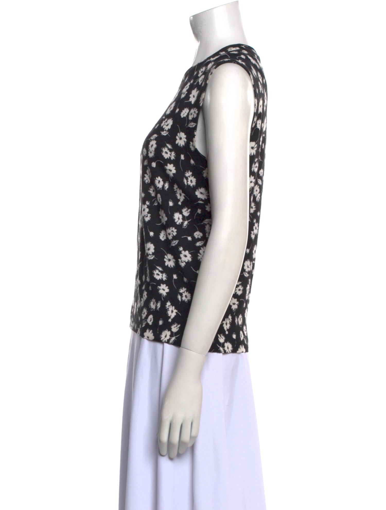 Dolce & Gabbana Cashmere Floral Print Top