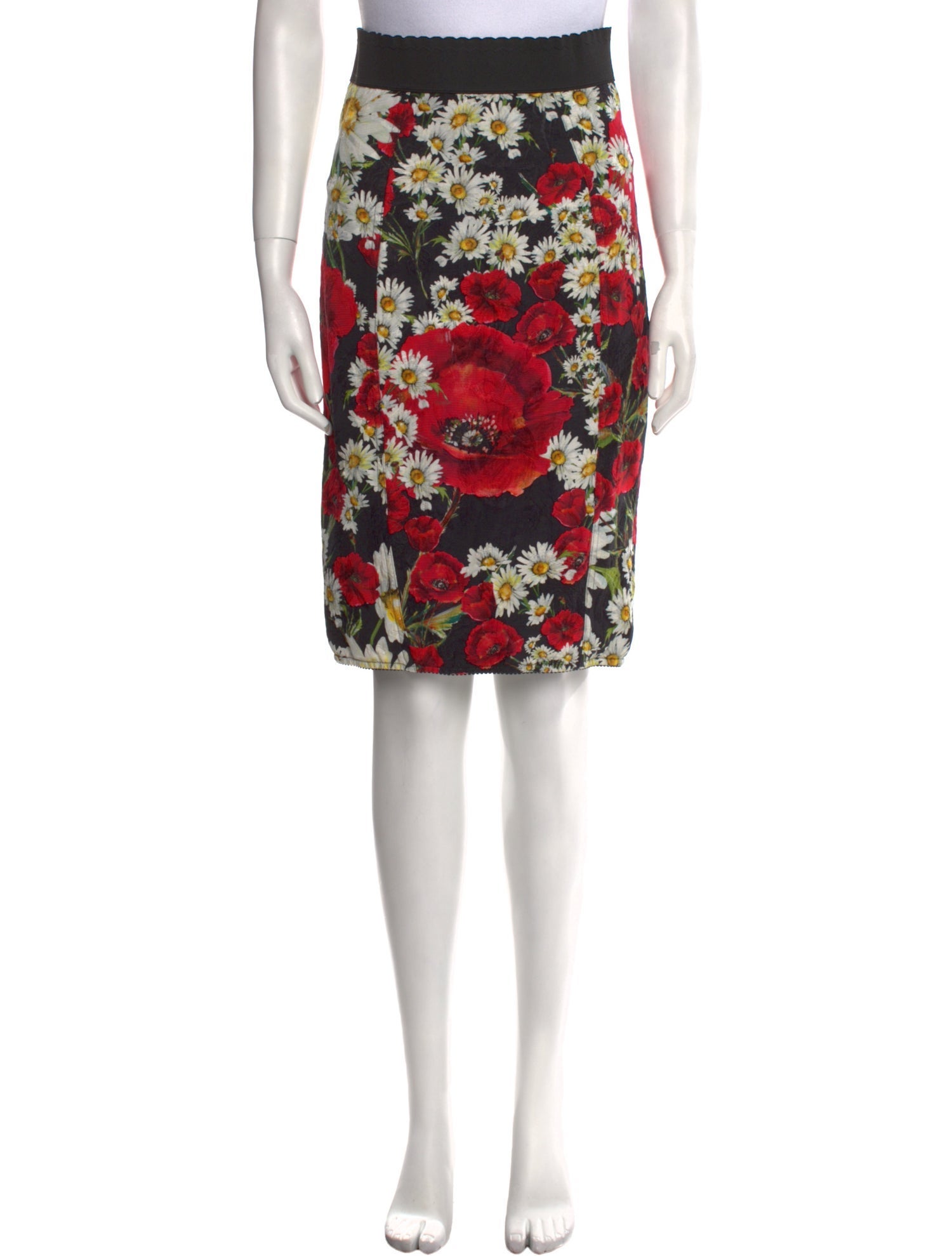 Dolce & Gabbana Floral Print Knee-Length Skirt