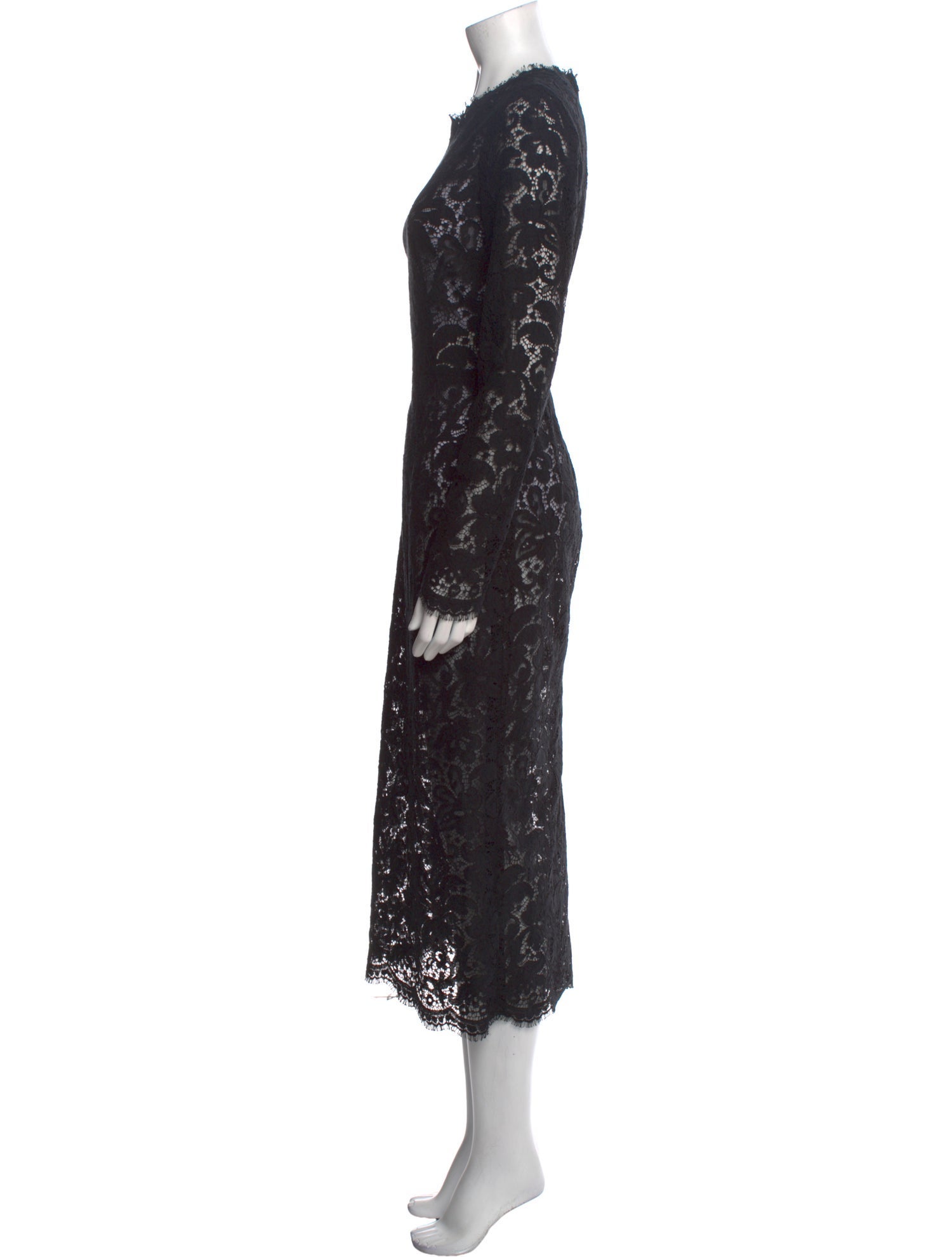 Dolce & Gabbana Lace Pattern Midi Length Dress