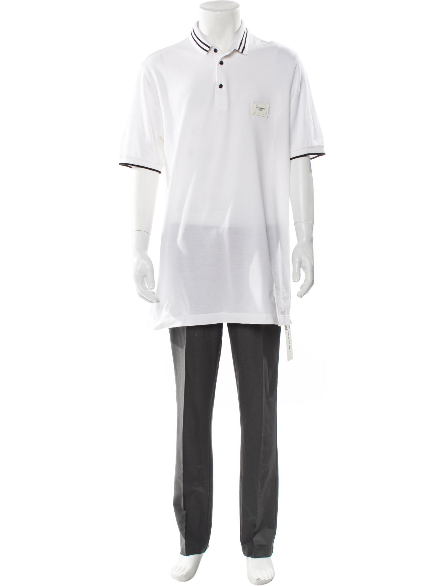 Dolce & Gabbana Striped Collar Polo Shirt