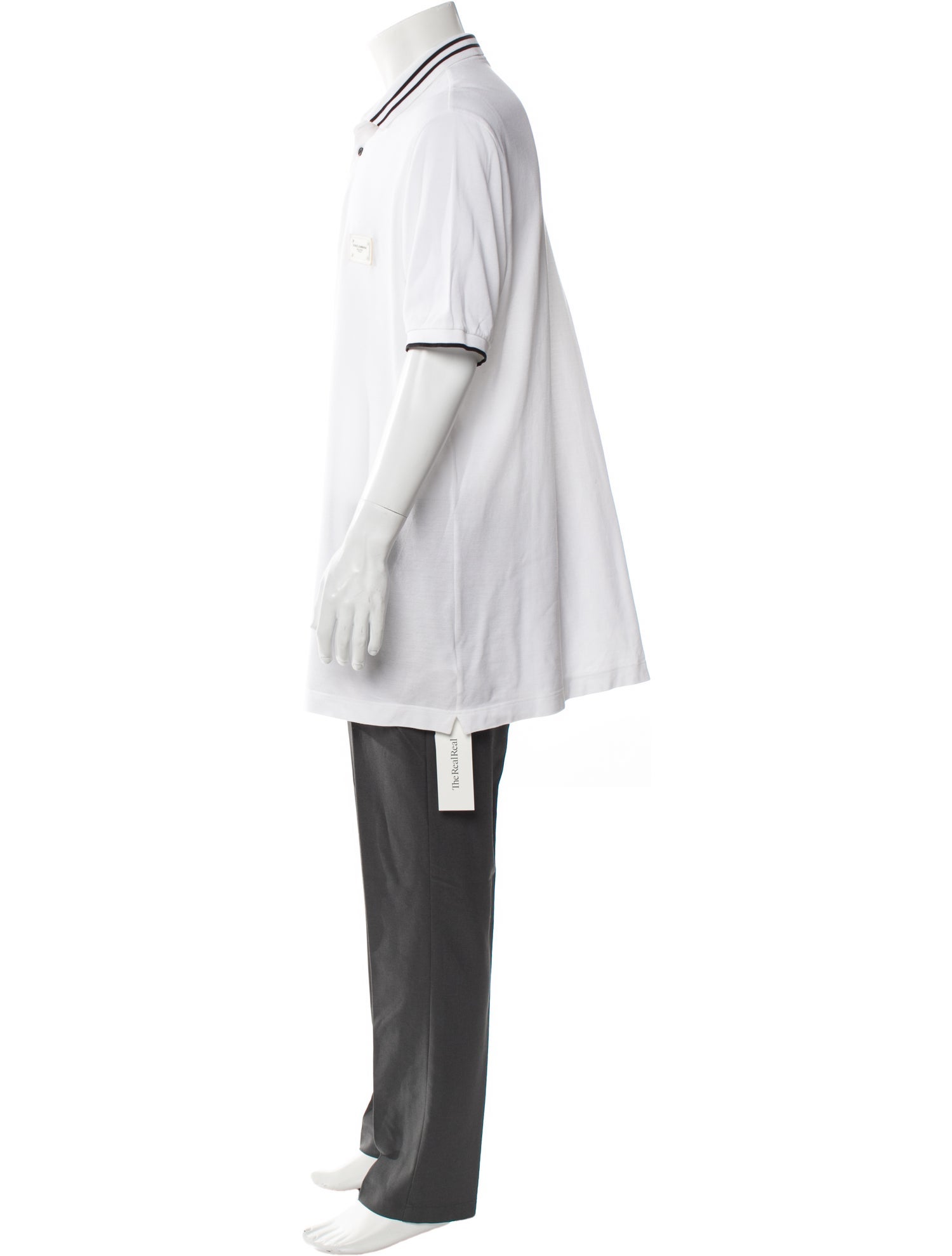 Dolce & Gabbana Striped Collar Polo Shirt