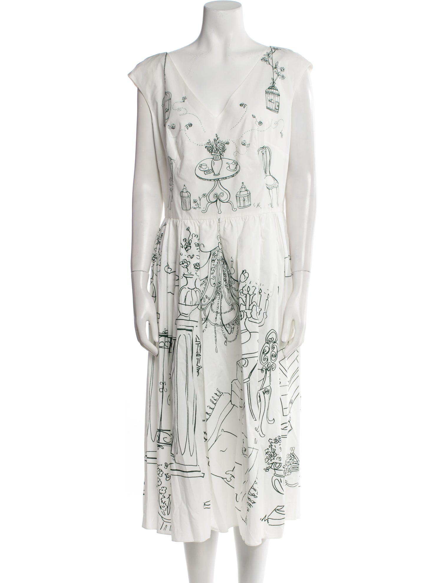 Dolce & Gabbana Printed Midi Length Dress