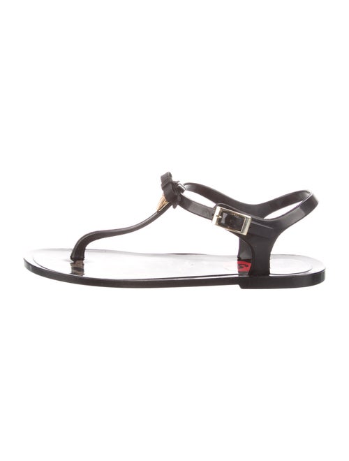 Dolce & Gabbana Rubber T-Strap Sandals