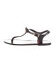 Dolce & Gabbana Rubber T-Strap Sandals