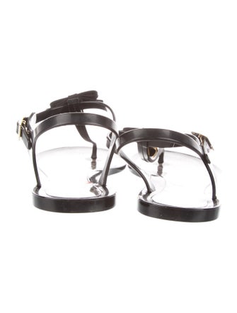 Dolce & Gabbana Rubber T-Strap Sandals
