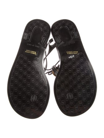 Dolce & Gabbana Rubber T-Strap Sandals