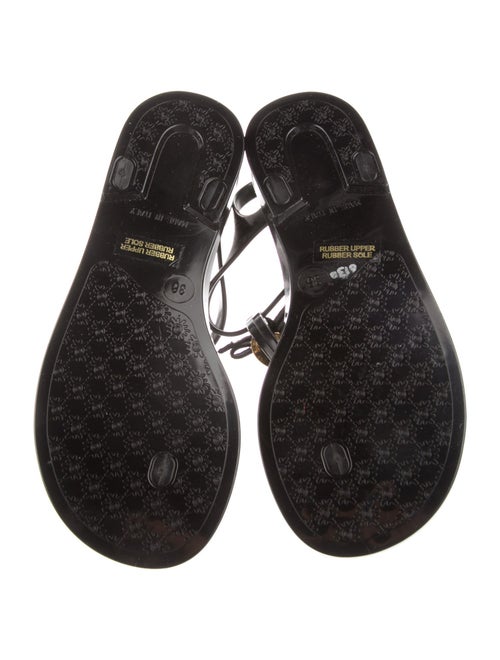 Dolce & Gabbana Rubber T-Strap Sandals