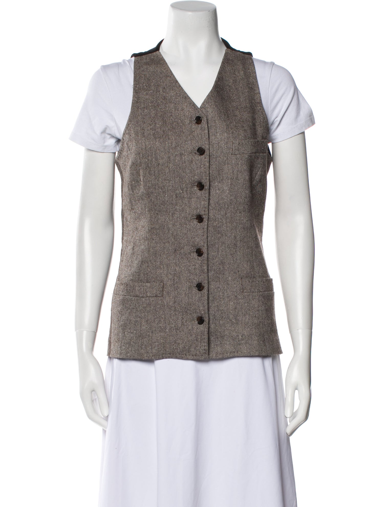 Dolce & Gabbana Tweed Pattern Vest